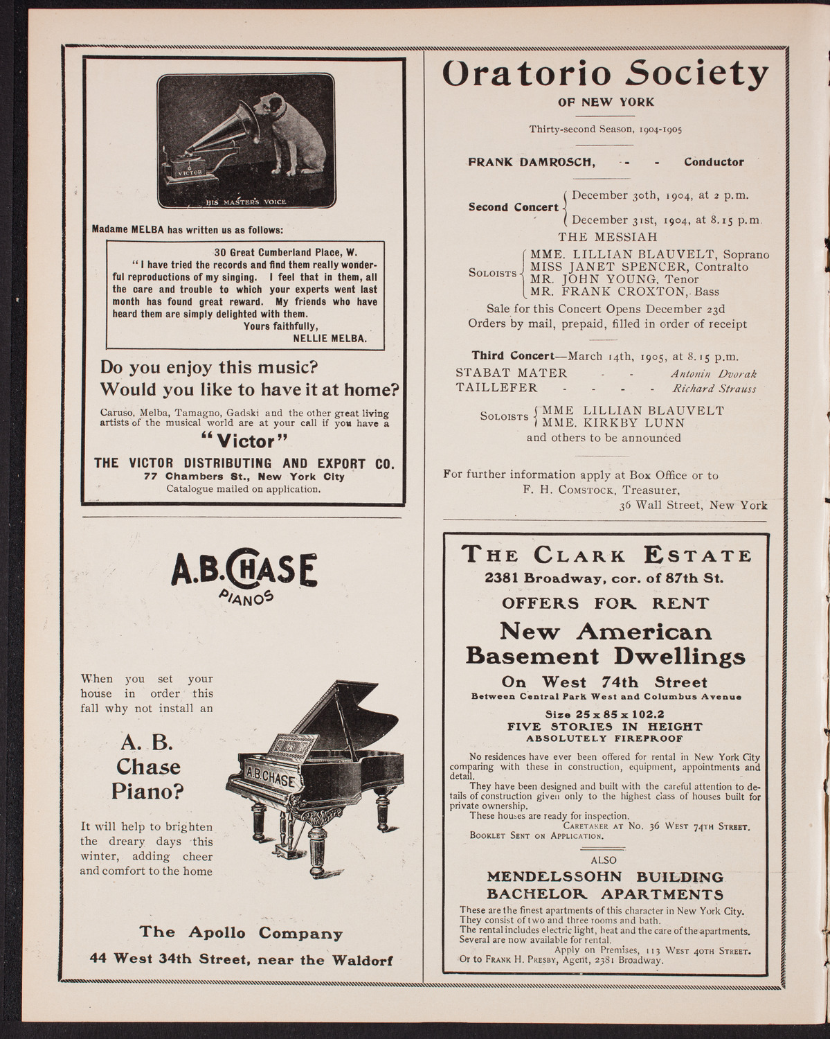 Sousa and His Band, December 27, 1904, program page 2