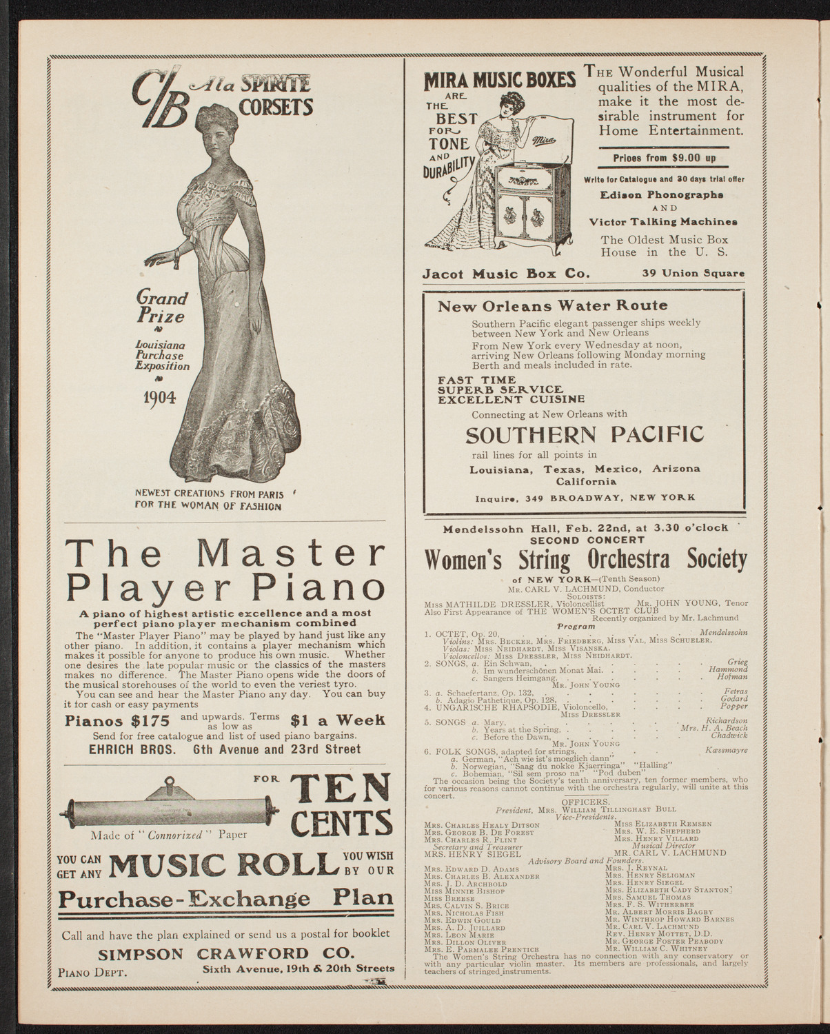 Boston Symphony Orchestra, February 17, 1906, program page 8
