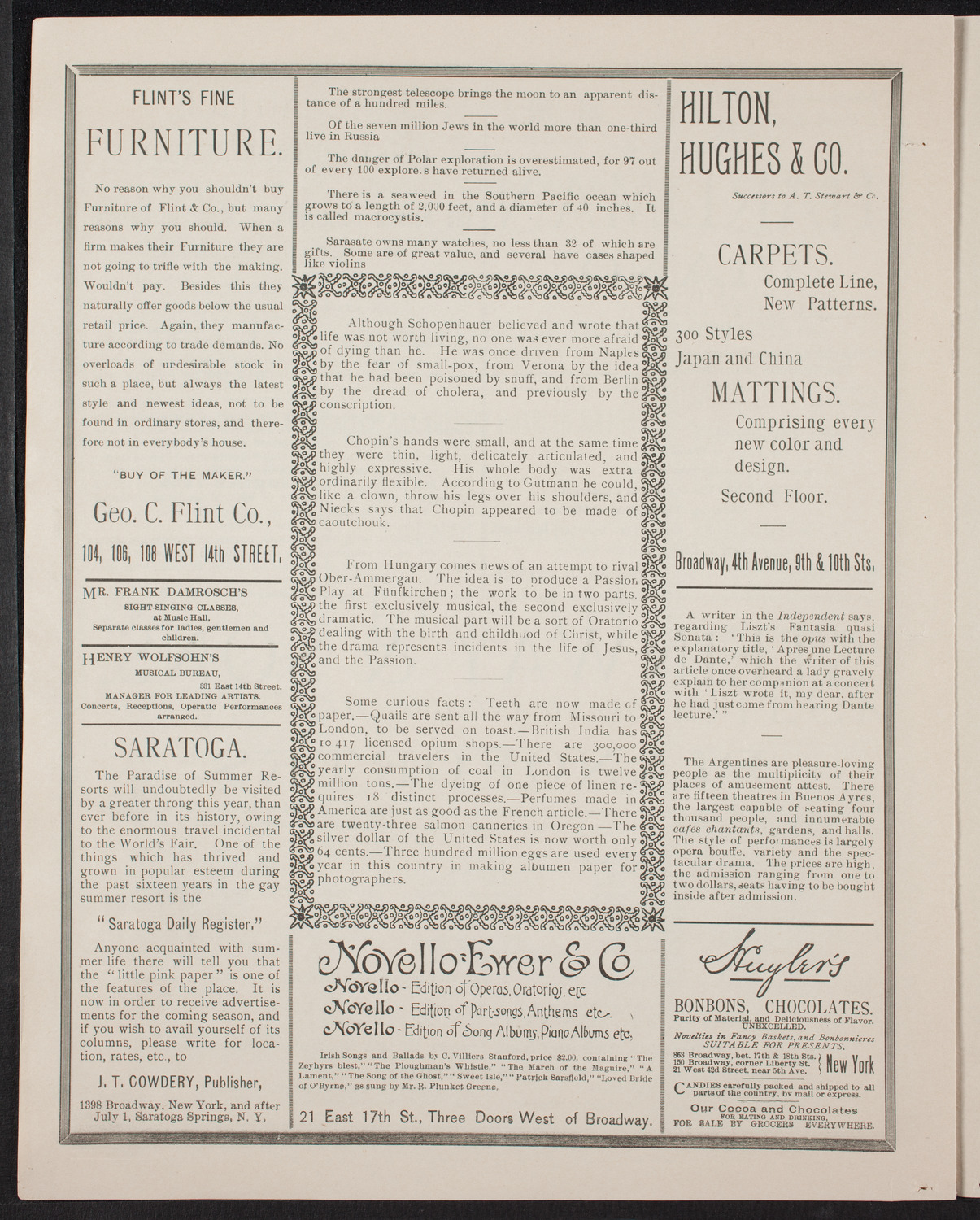 Amalia Materna/ Oratorio Society of New York/ New York Symphony Orchestra, May 25, 1893, program page 6