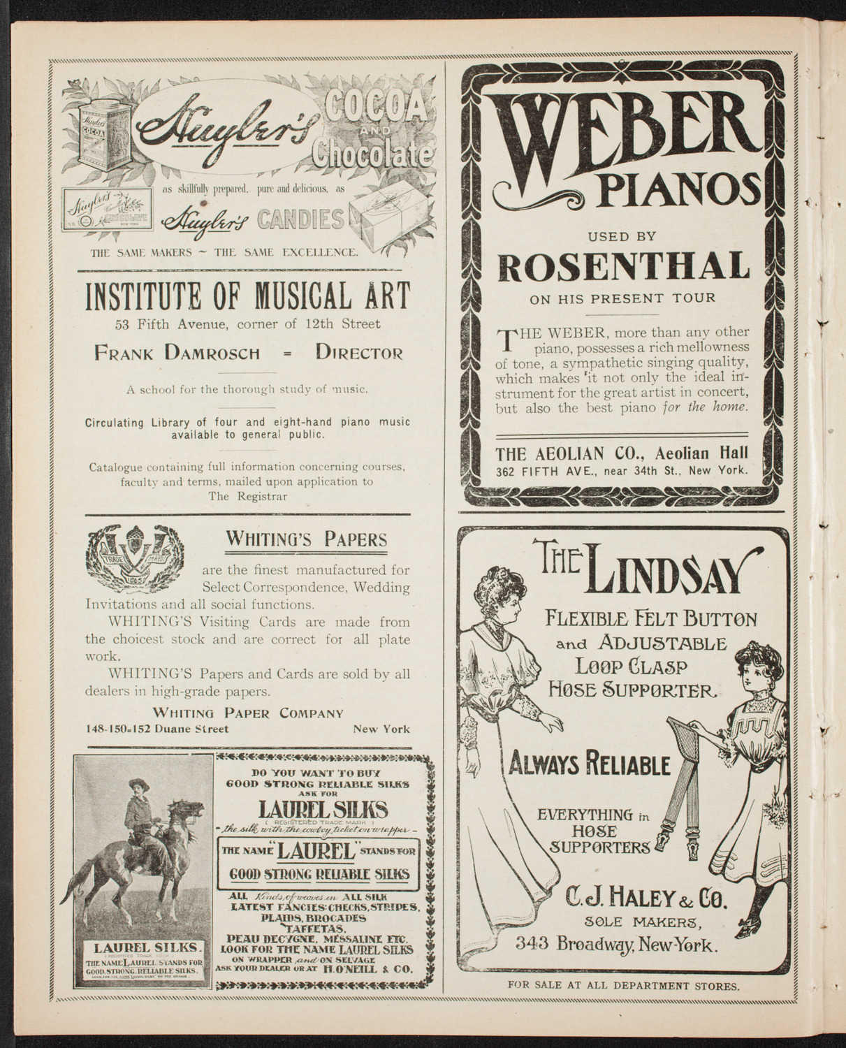 Josef Lhévinne, Piano, January 13, 1907, program page 6