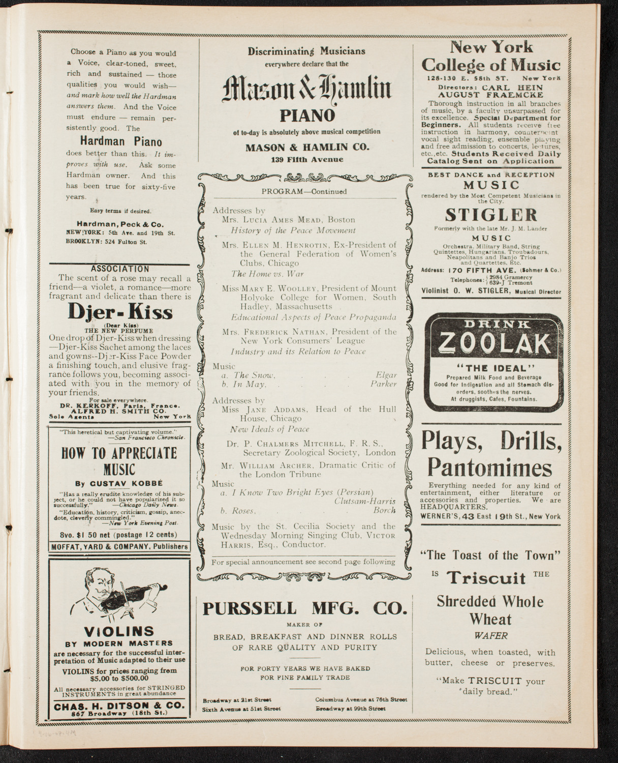 National Arbitration and Peace Congress, April 16, 1907, program page 7