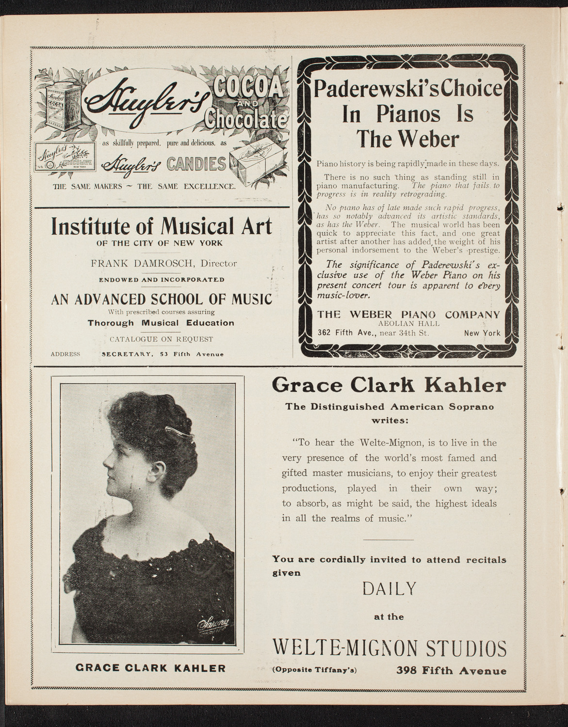 Oratorio Society of New York, December 28, 1907, program page 6