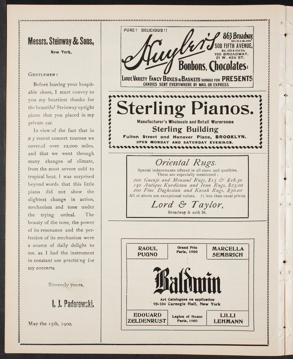 New York Banks' Glee Club, February 12, 1903, program page 4