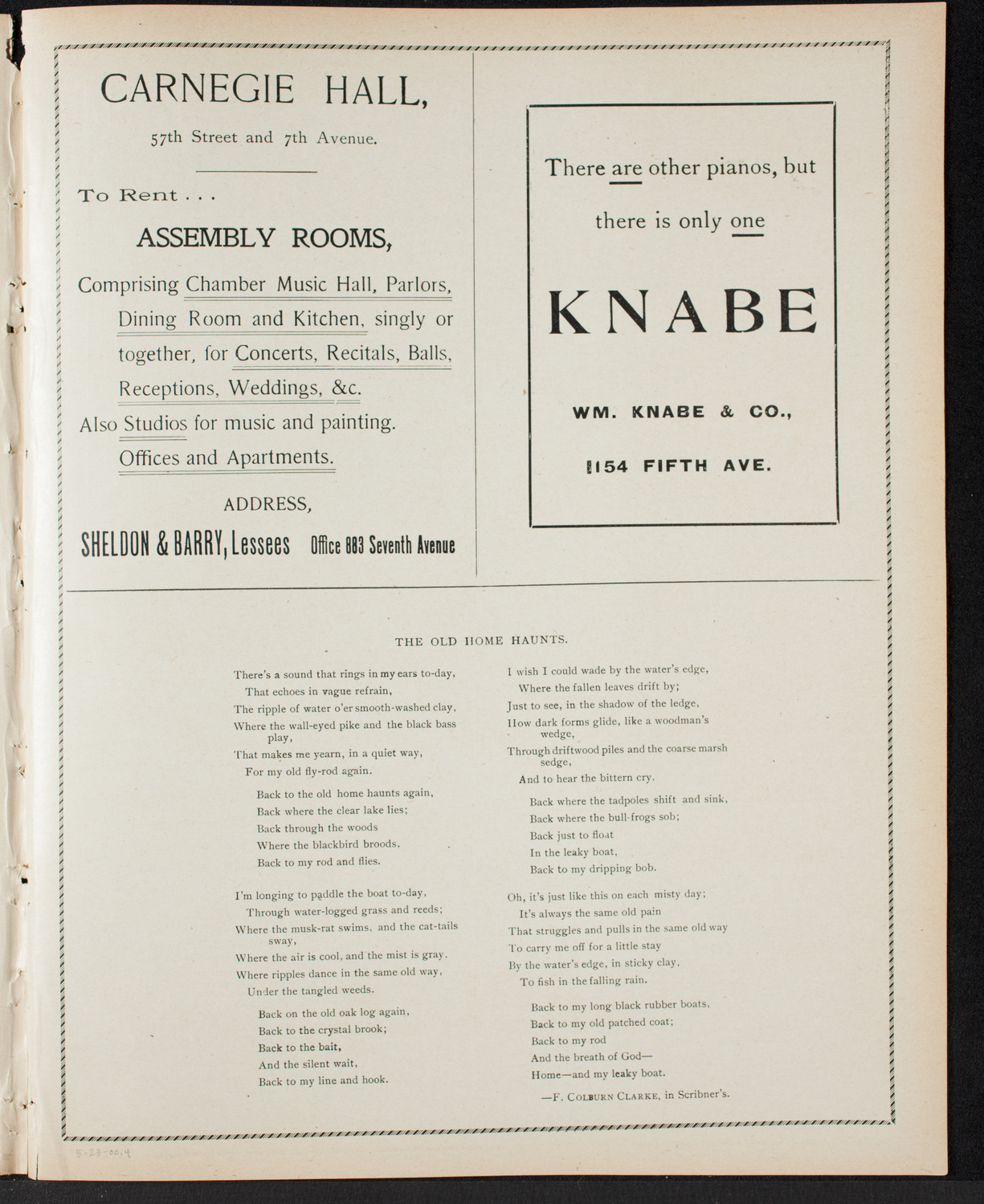 Choral Concert by H.R. Humphries, May 23, 1900, program page 7