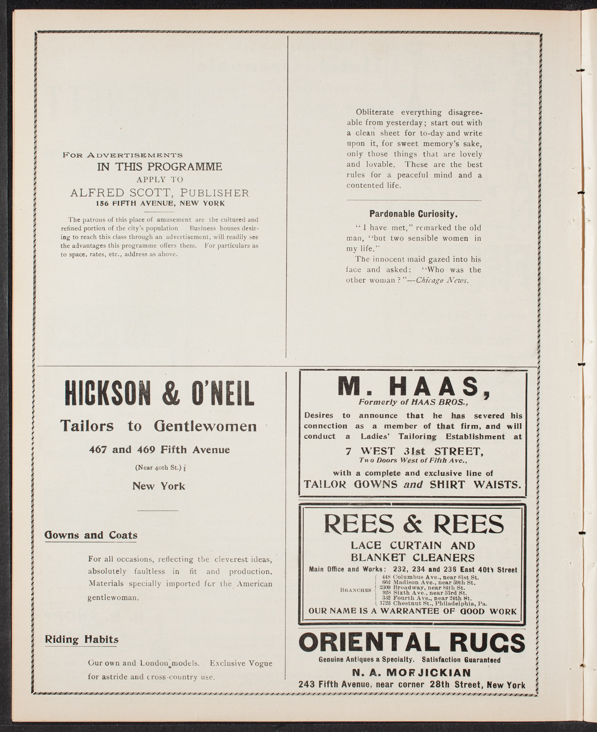 Benefit: Seamen's Christian Association, April 21, 1903, program page 8