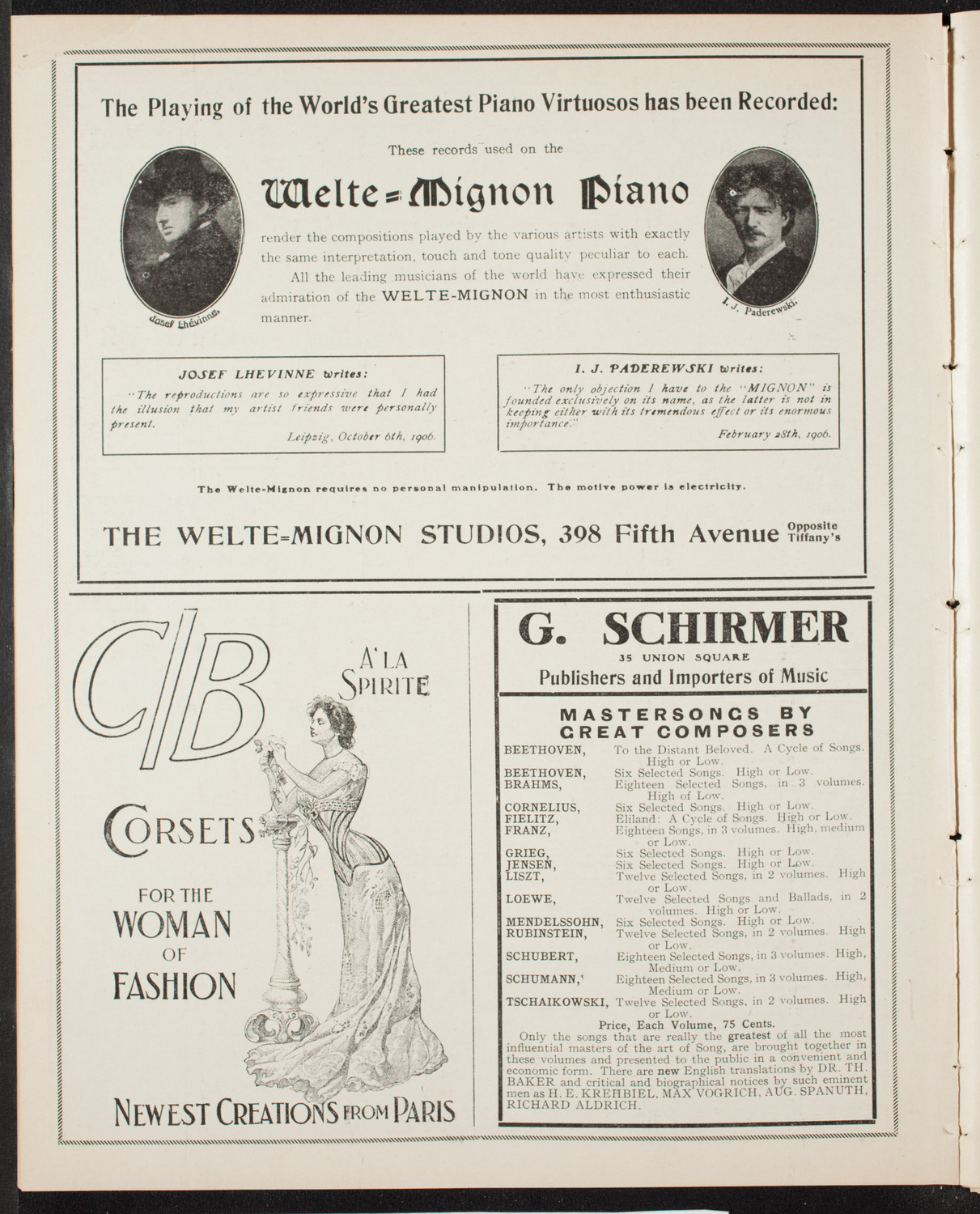 Russian Symphony Society of New York, February 28, 1907, program page 8