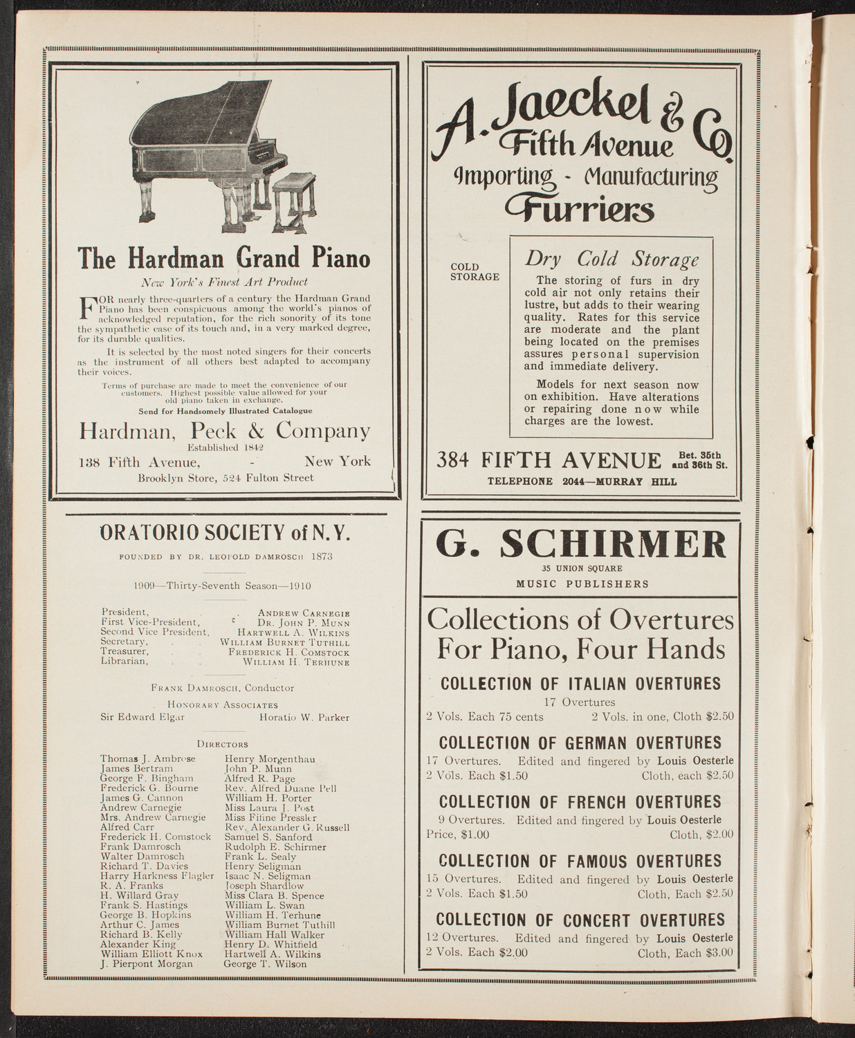 Benefit: St. Vincent de Paul Society, May 1, 1910, program page 8