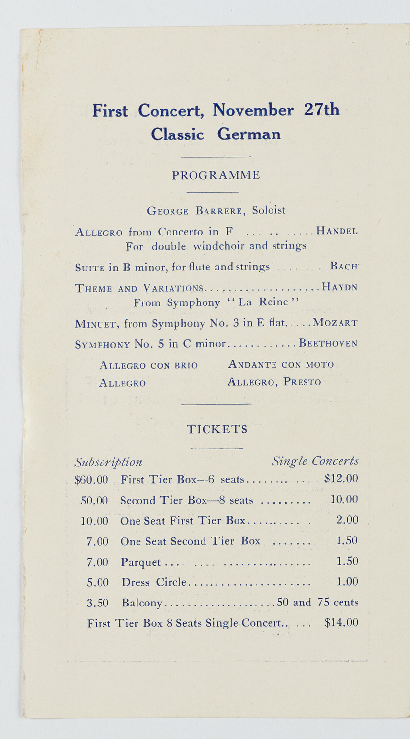 Symphony Concert for Young People, 1909-1910