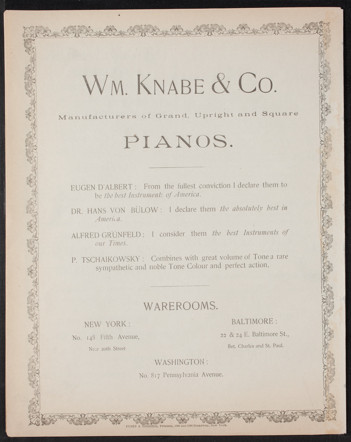 New York Athletic Club Minstrel Show, November 30, 1892, program page 16