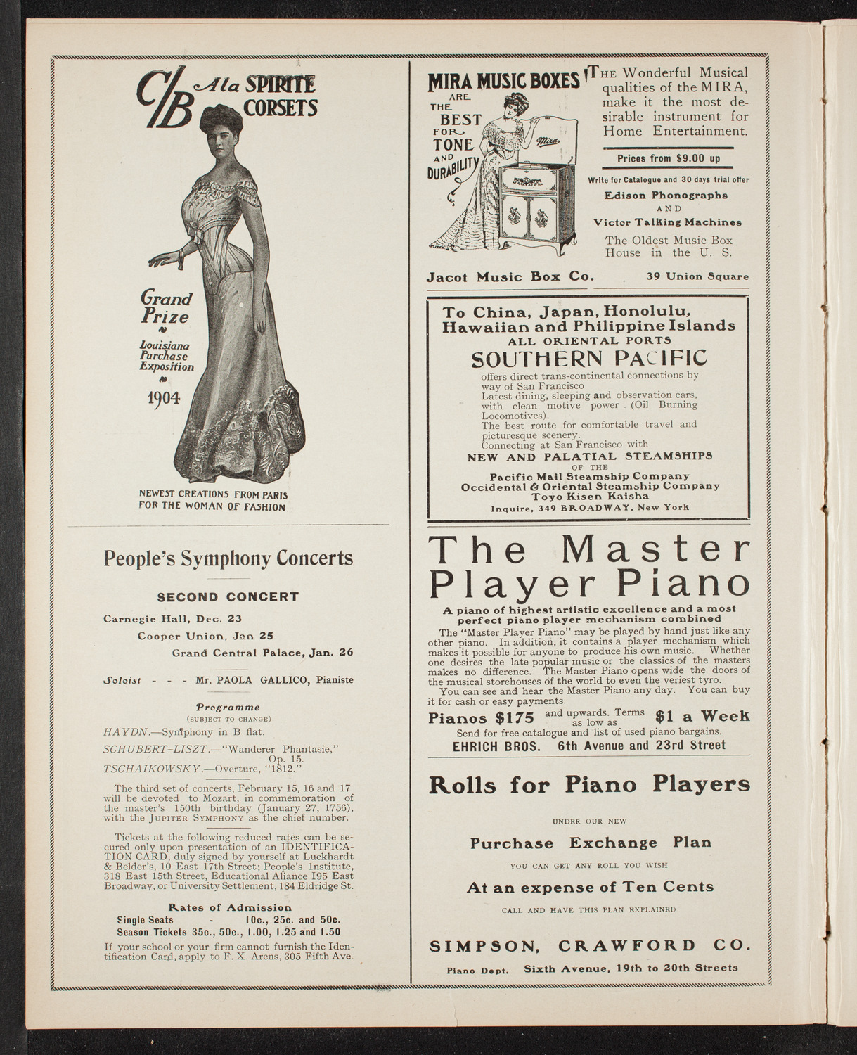 New York Symphony Orchestra, November 28, 1905, program page 8