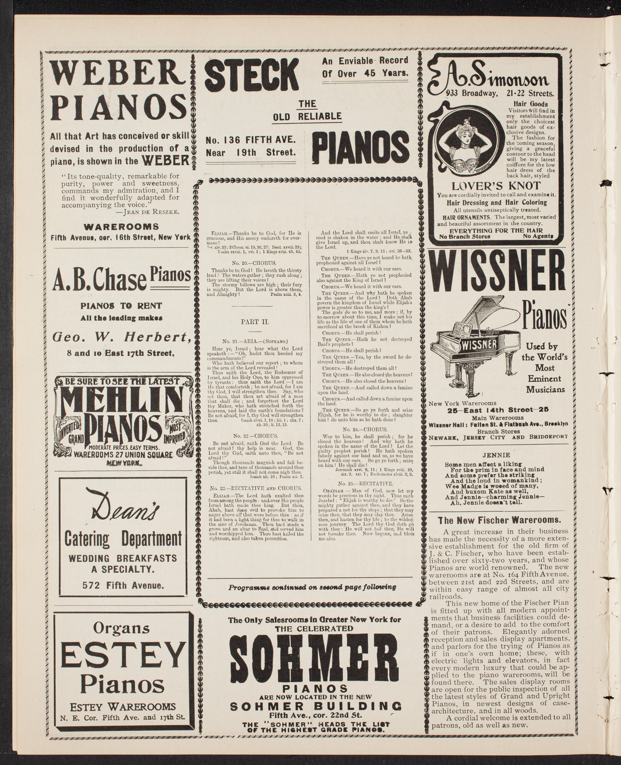 New York Festival Chorus and Orchestra, May 25, 1902, program page 6