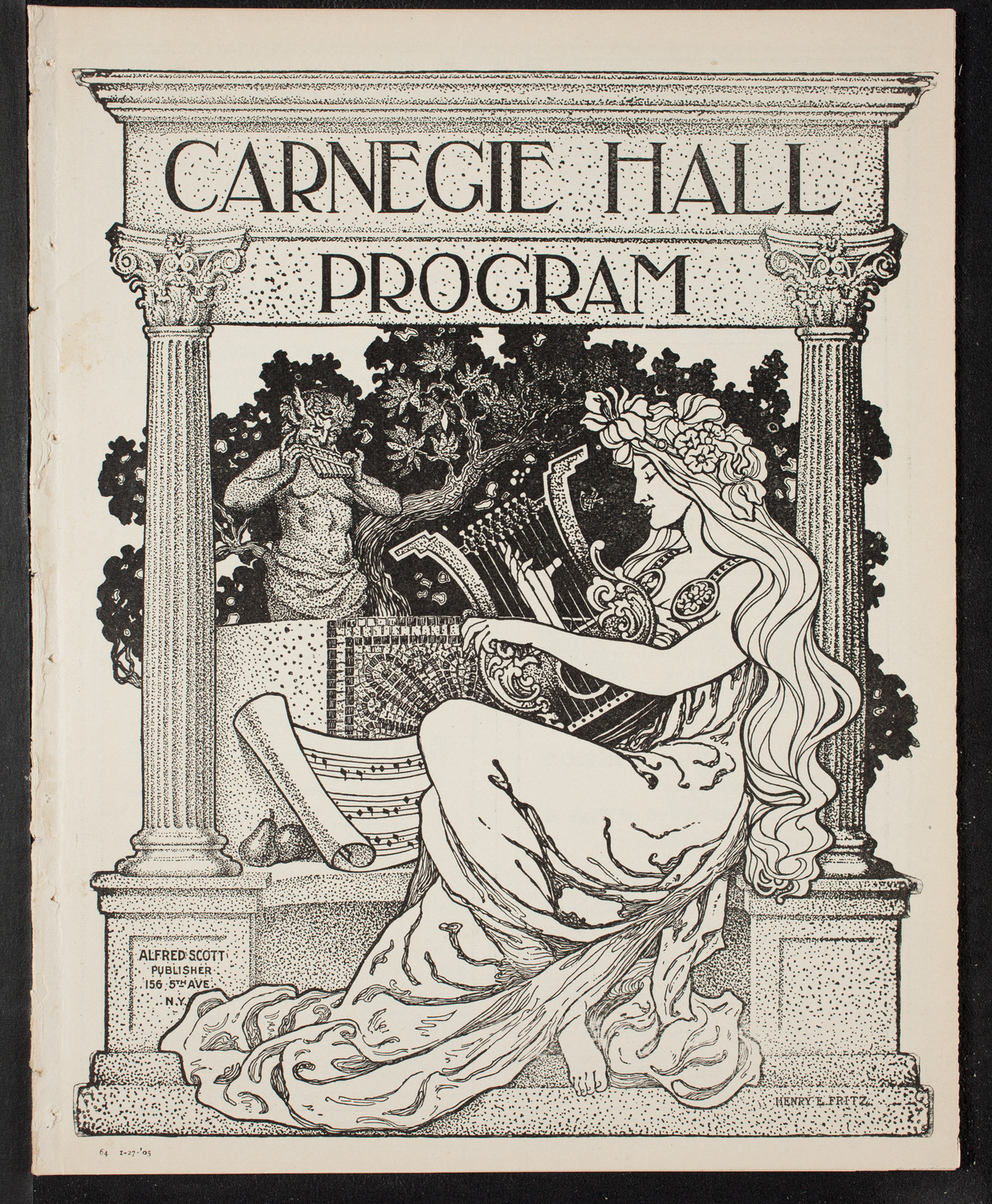 New York Philharmonic, January 27, 1905, program page 1