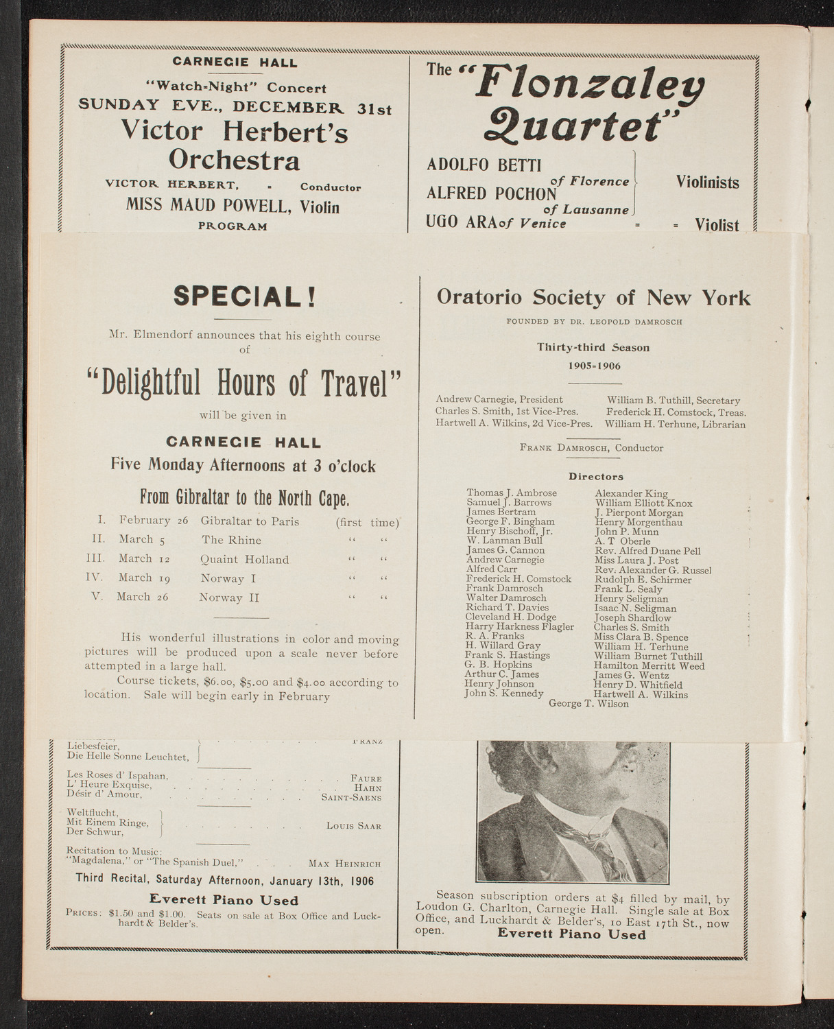 Oratorio Society of New York, December 27, 1905, program page 12