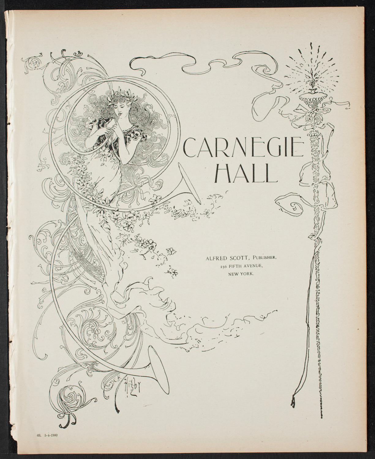 Amicitia Orchestral Club, May 4, 1900, program page 1