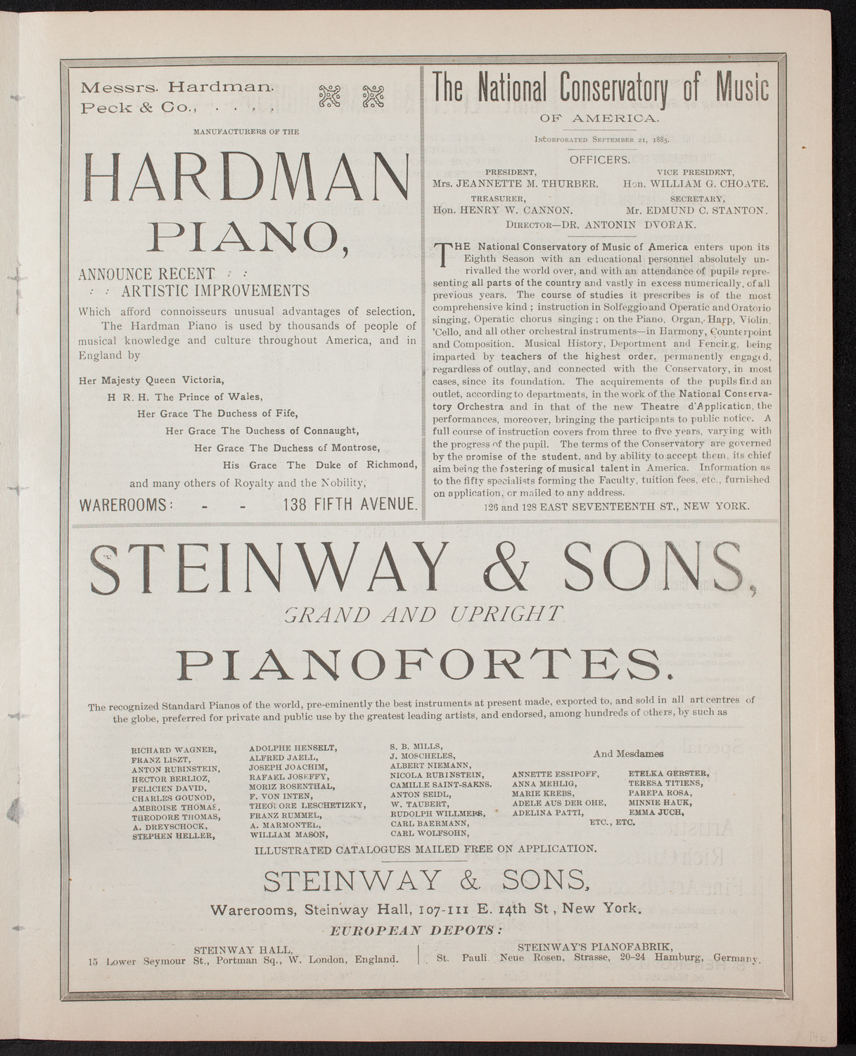 Oratorio Society of New York, December 29, 1892, program page 5