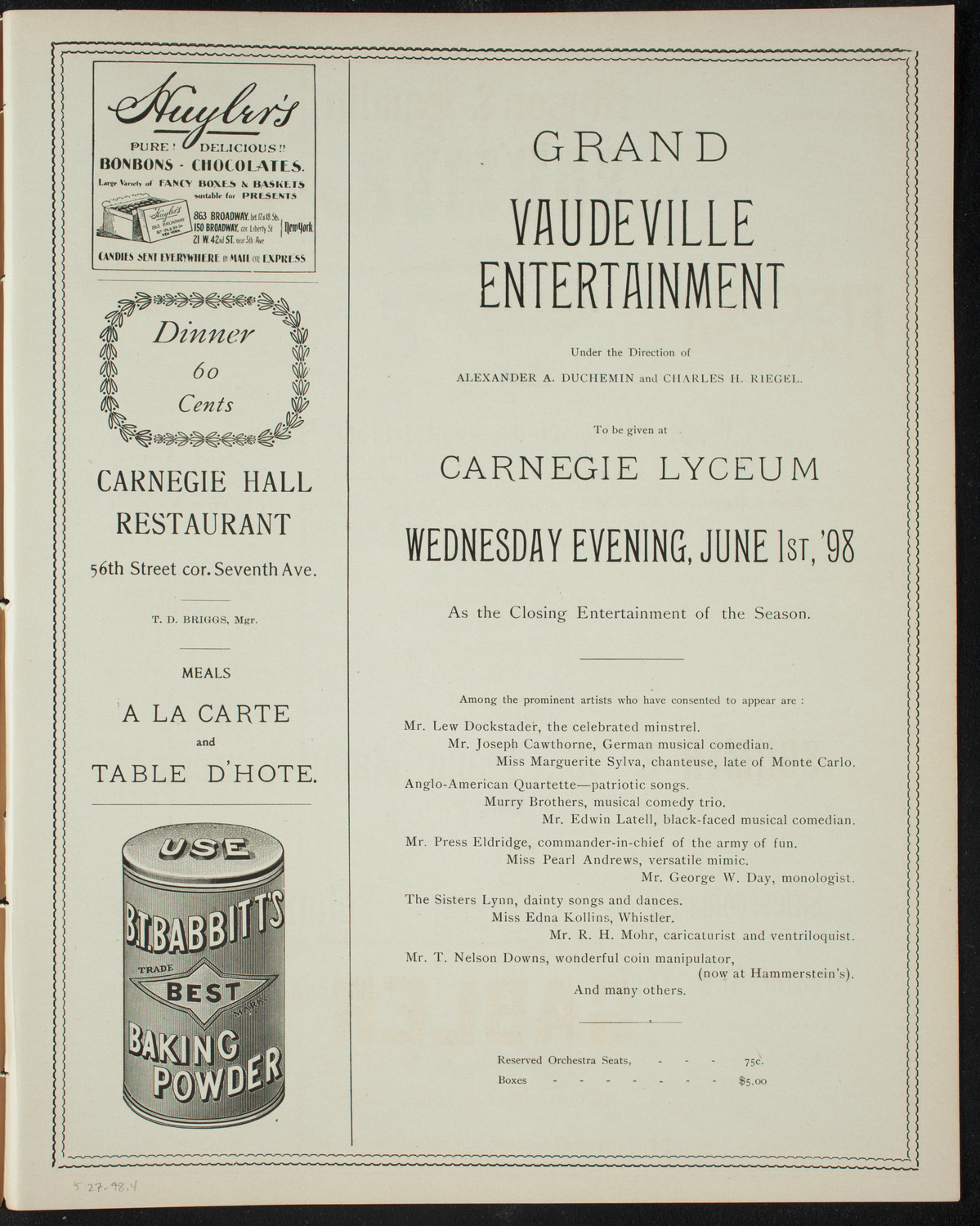 Berkeley School Annual Prize Declamation, May 27, 1898, program page 7