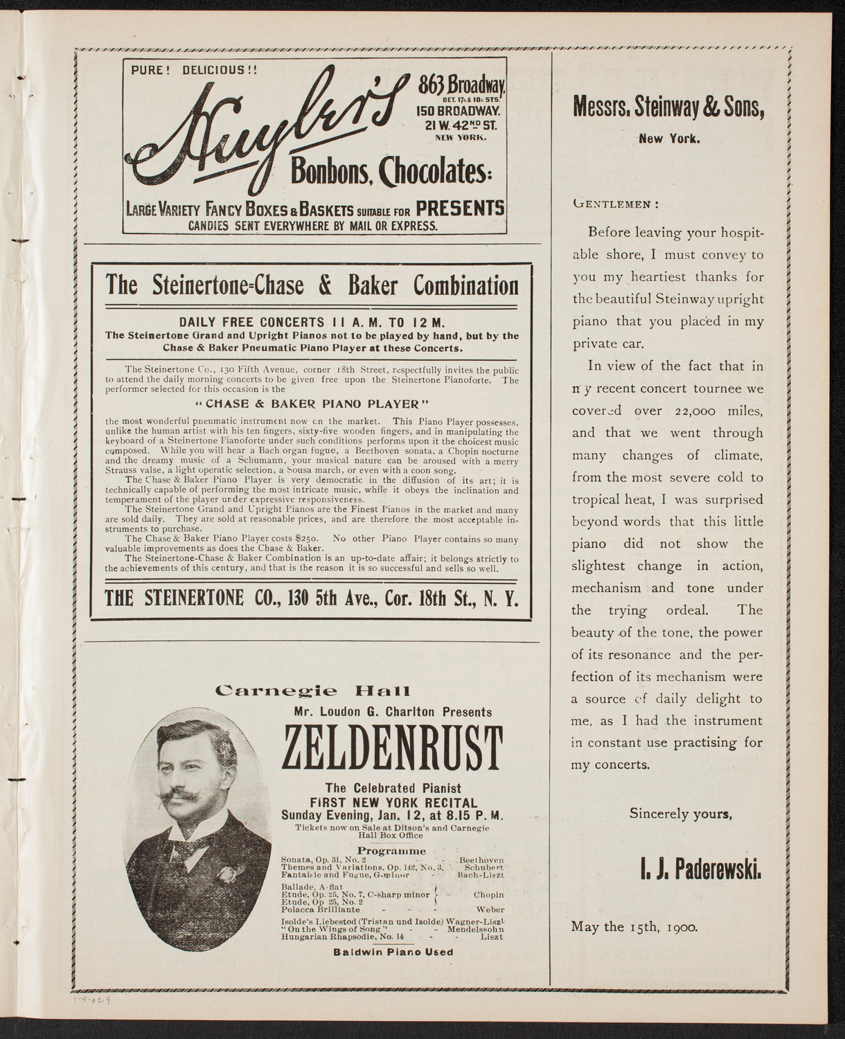 David Bispham, Baritone, January 5, 1902, program page 7