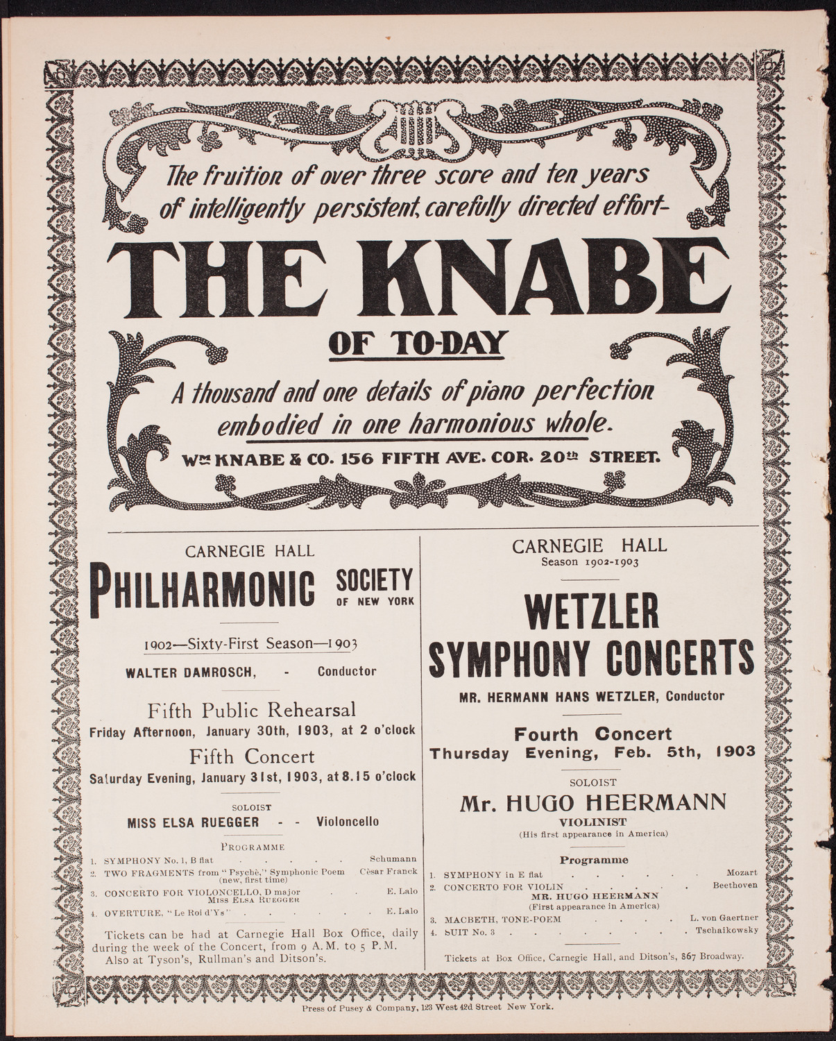 Meeting: Sixth Anniversary Celebration of the West Side Branch, YMCA, January 20, 1903, program page 12