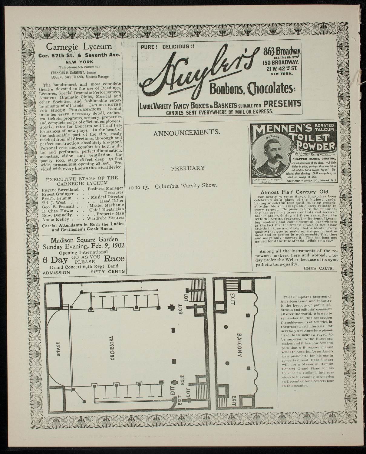 The Children's Theatre, February 8, 1902, program page 4