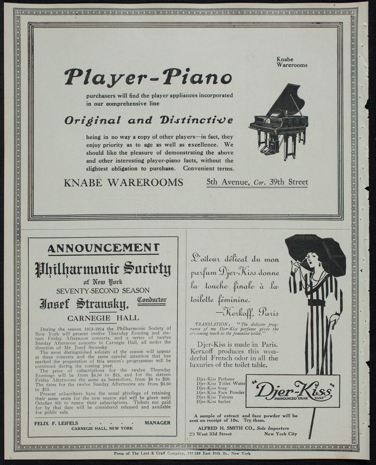 New York Philharmonic, March 30, 1913, program page 12
