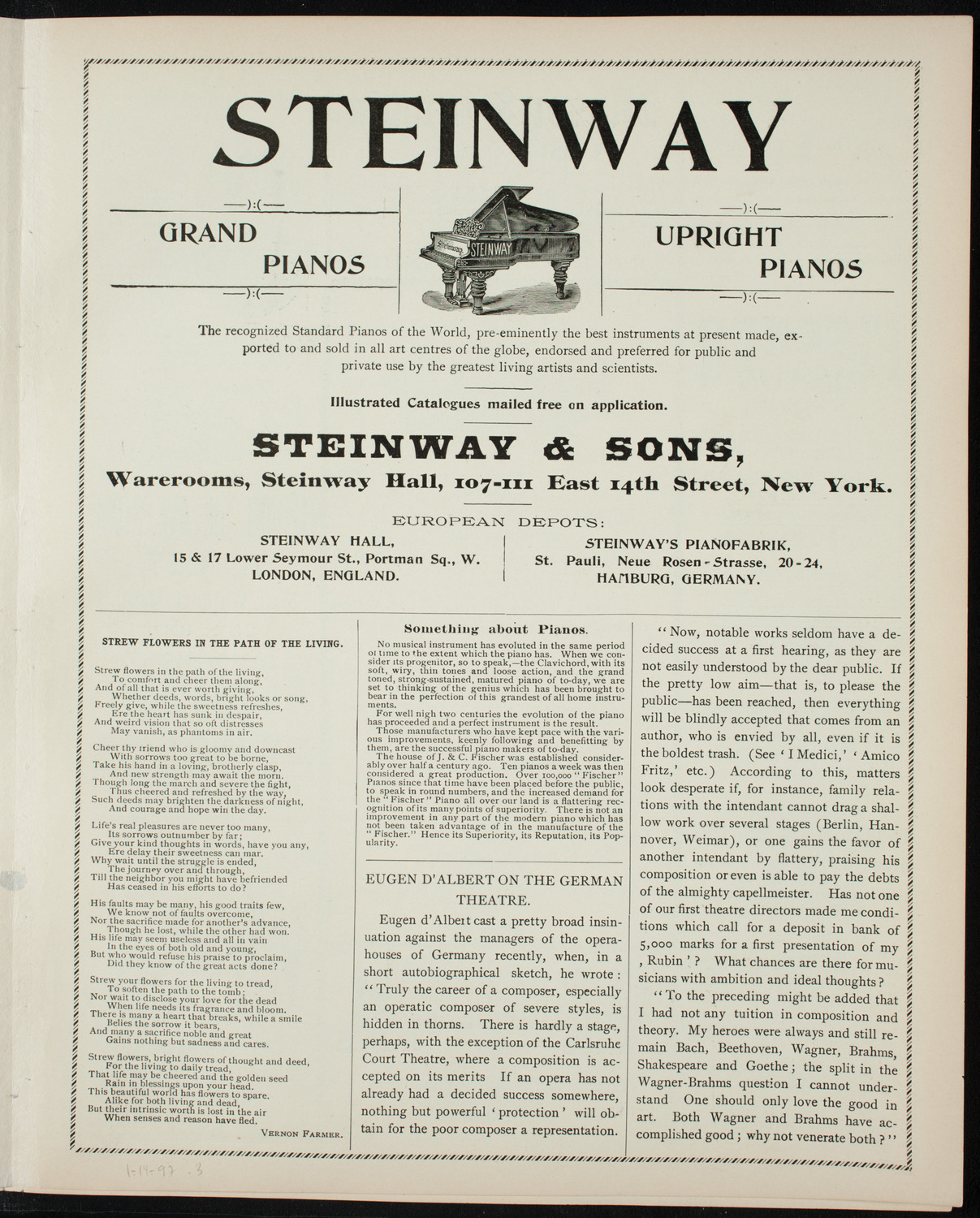 Rutgers College Glee and Mandolin Club, January 14, 1897, program page 5