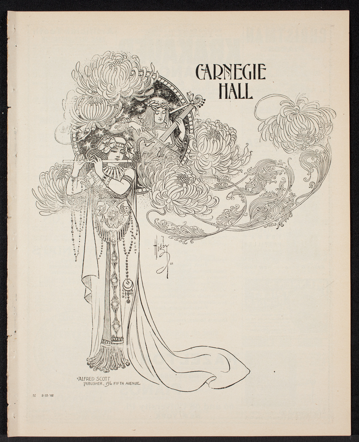 Fritz Kreisler, Violin, and Jean Gerardy, Cello, February 12, 1902, program page 1