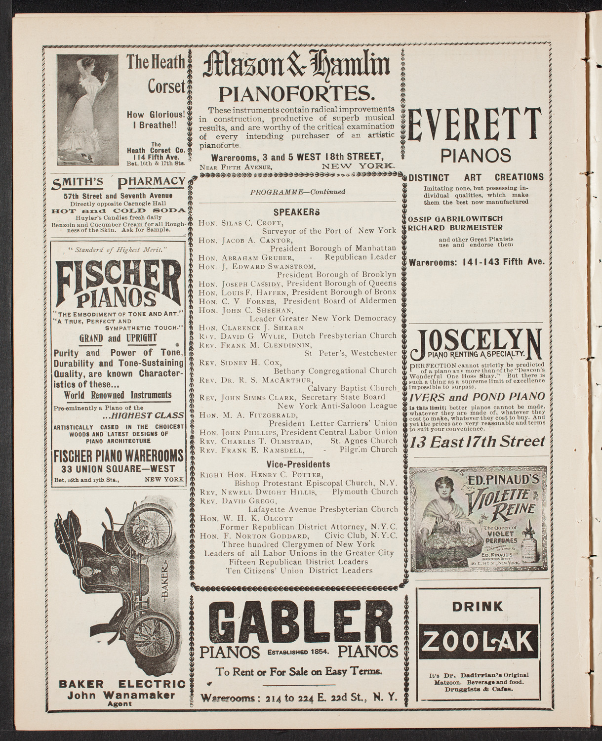 Meeting: New York City Police Department, April 12, 1902, program page 8