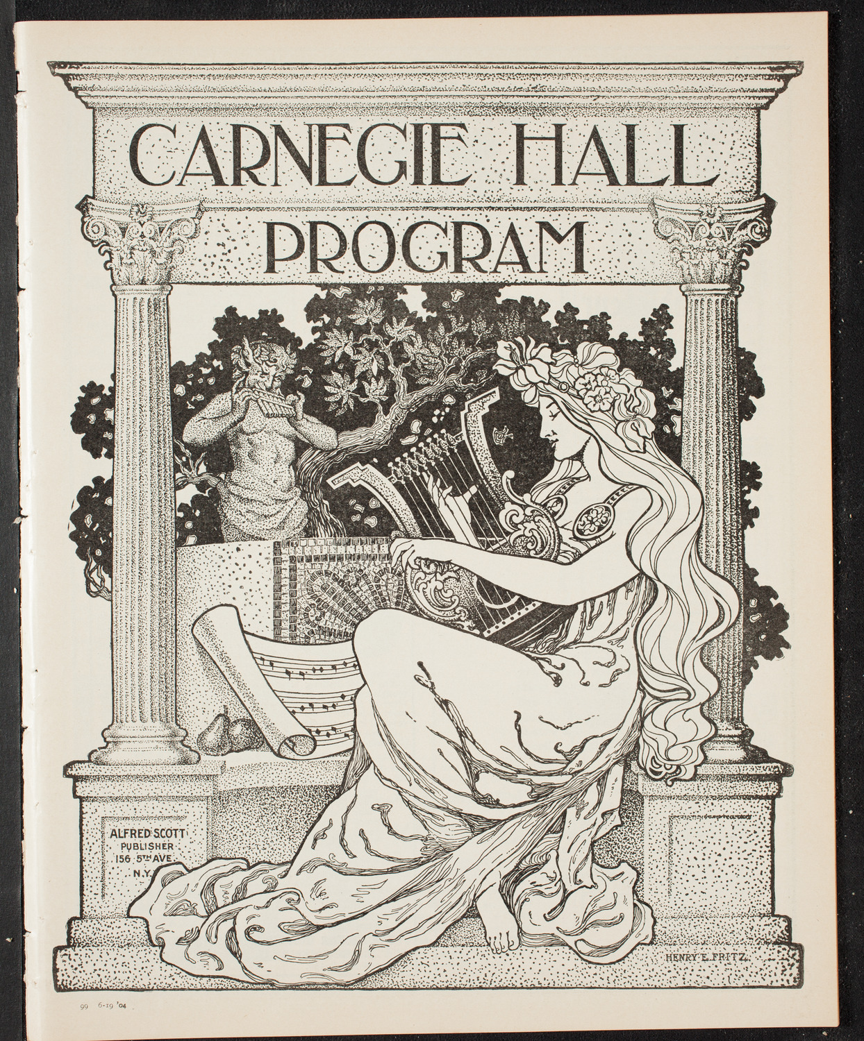 Lund University Swedish Student Chorus, June 19, 1904, program page 1
