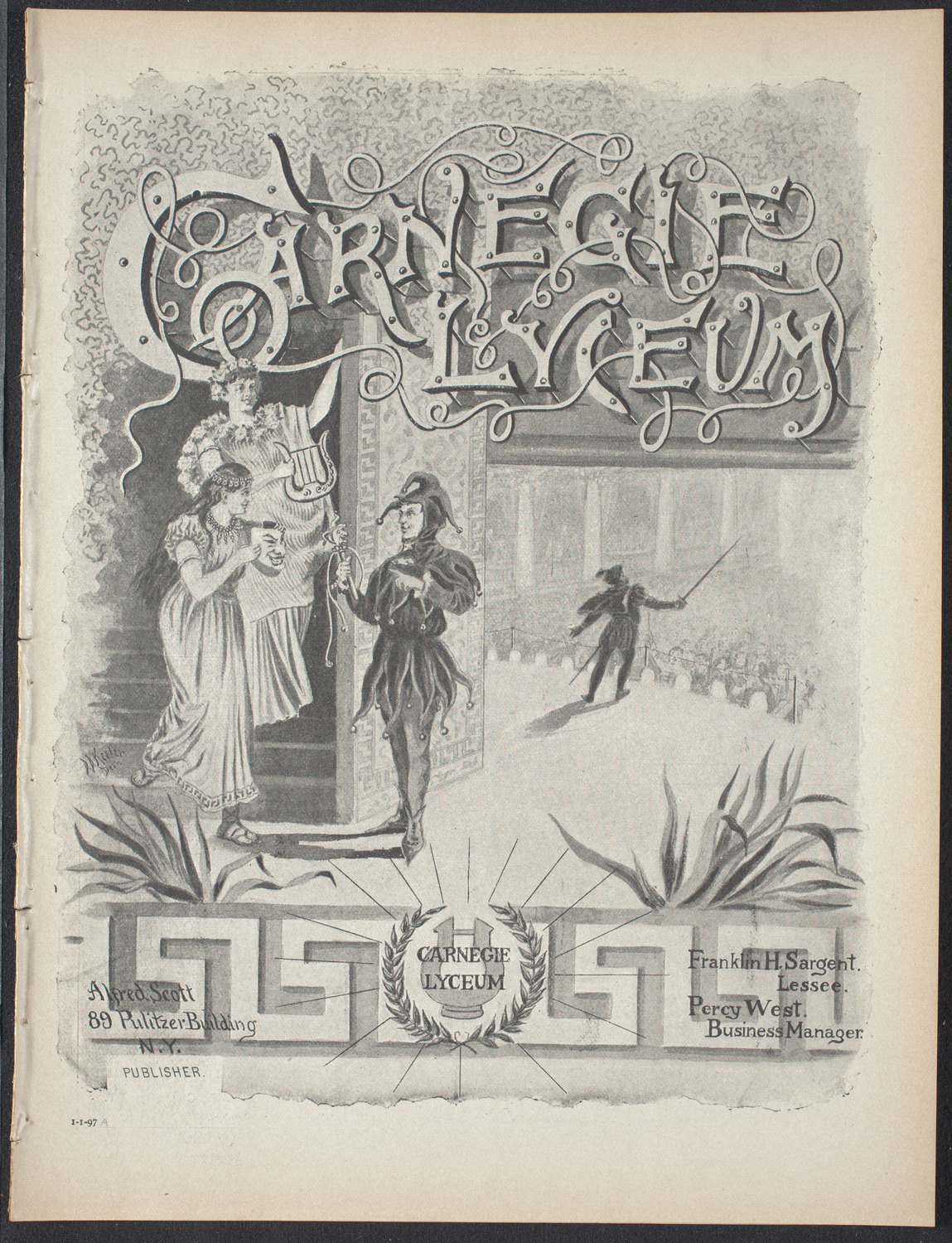 Hebrew Technical School for Girls, January 1, 1897, program page 1