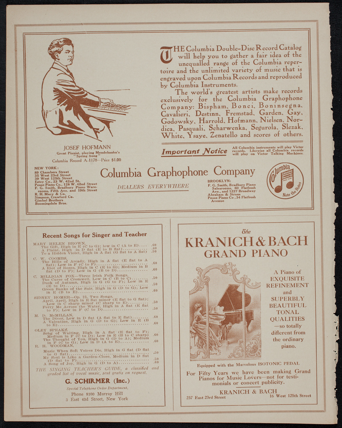 Columbus Day Celebration, October 13, 1913, program page 6