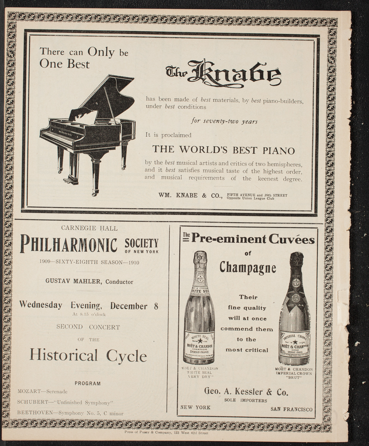 People's Symphony Concert, November 26, 1909, program page 12