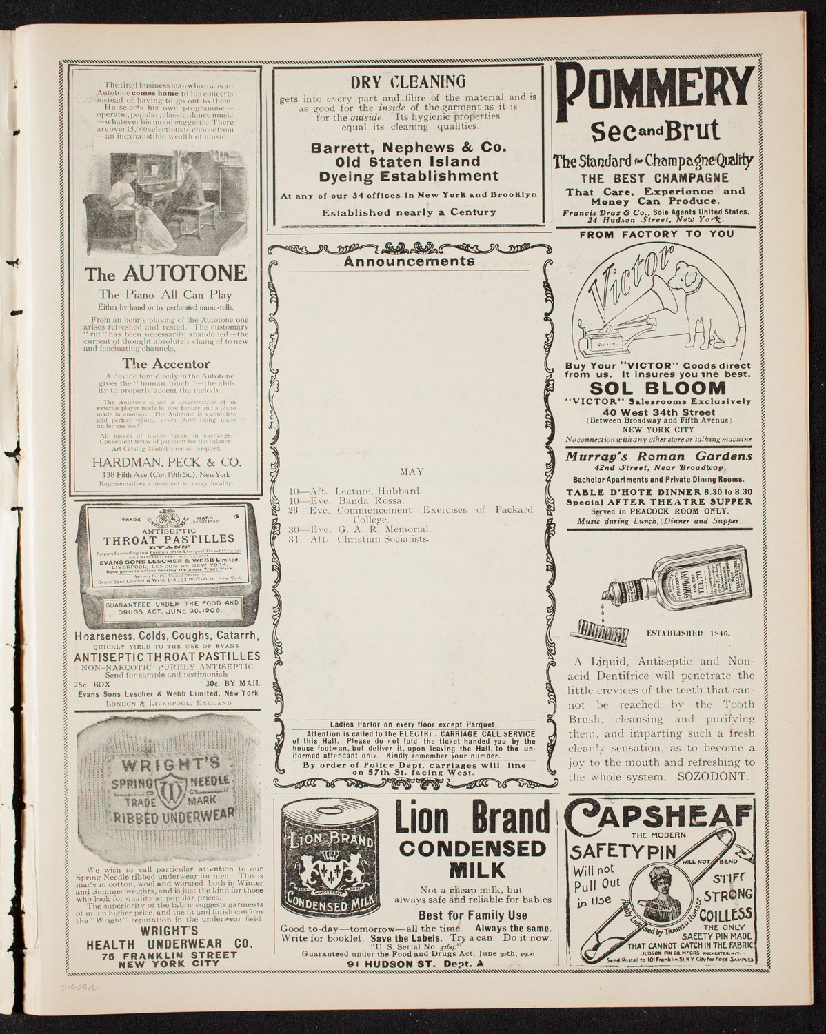 The Civic Forum, May 5, 1908, program page 3