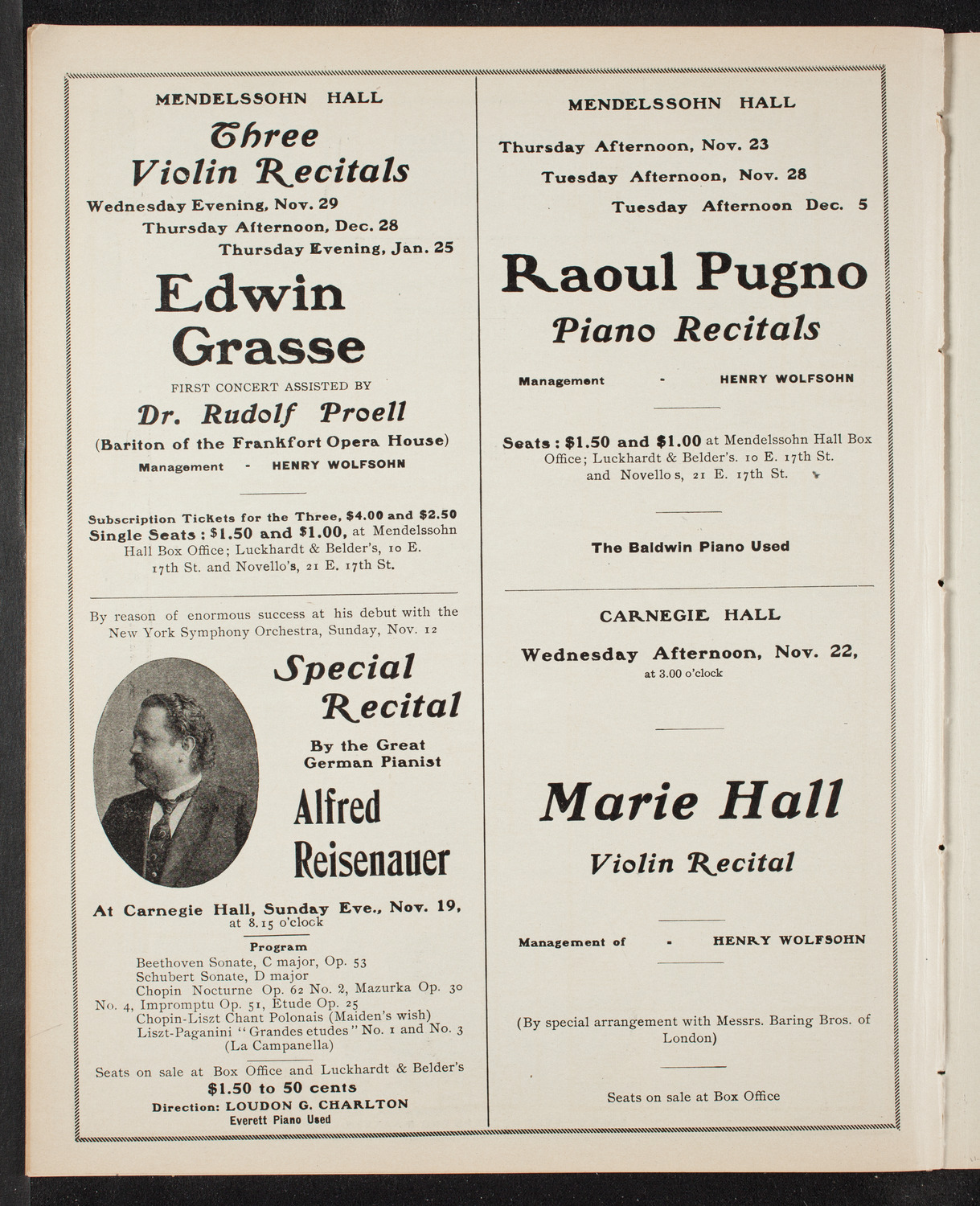 Russian Symphony Society of New York, November 18, 1905, program page 10