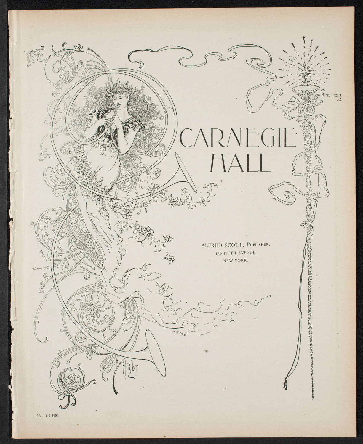 Oratorio Society of New York, April 5, 1900, program page 1