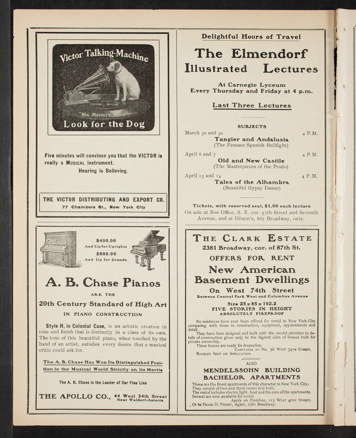 Gunnar Wennerberg Memorial Chorus, March 26, 1905, program page 2