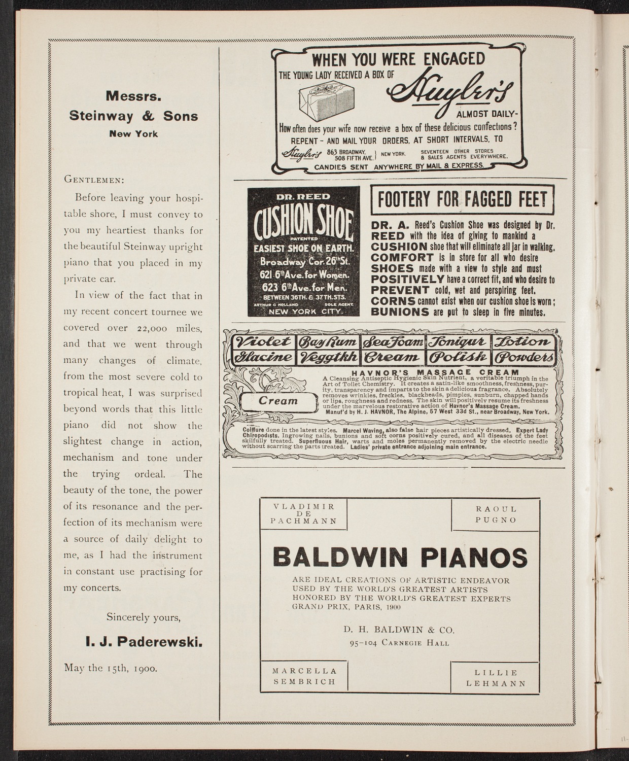 Marcella Sembrich, Soprano, November 12, 1904, program page 4