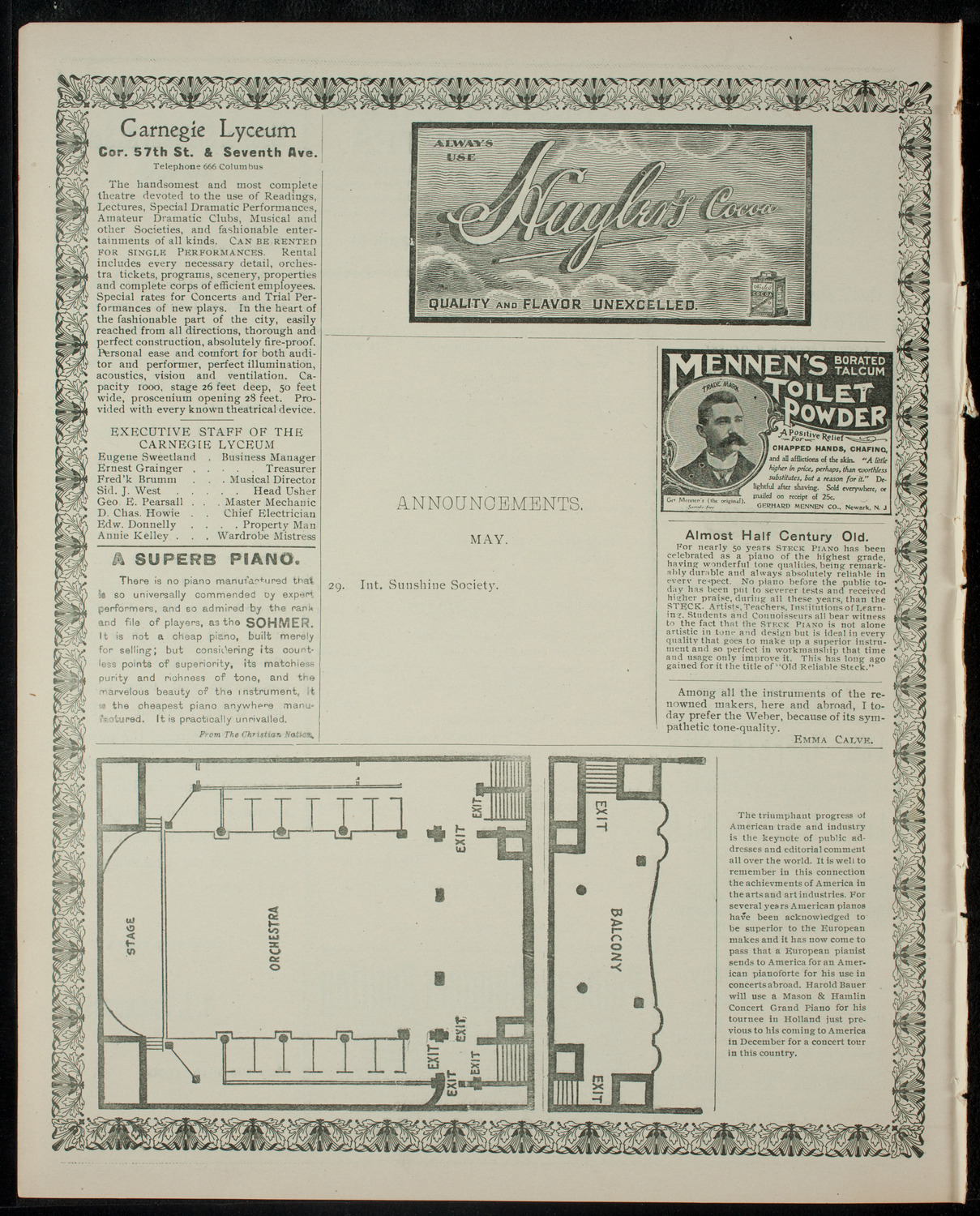 Commencement and Graduating Exercises of Columbia Institute, May 28, 1902, program page 4