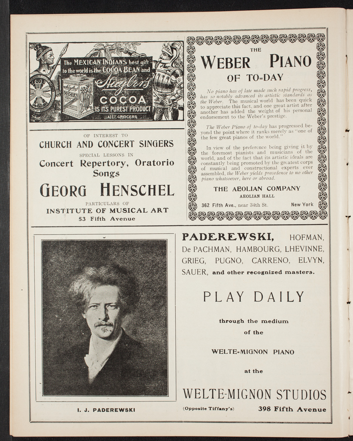 Philadelphia Orchestra, November 5, 1907, program page 6
