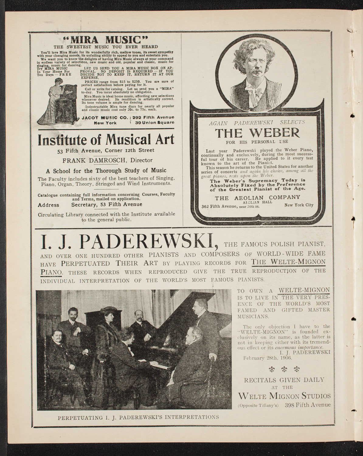 Russian Symphony Society of New York, January 14, 1909, program page 6