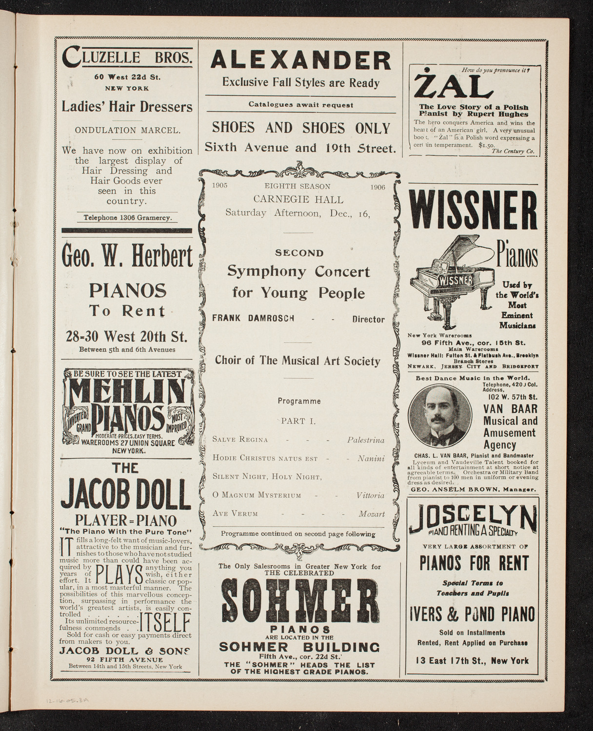 Symphony Concert for Young People, December 16, 1905, program page 5