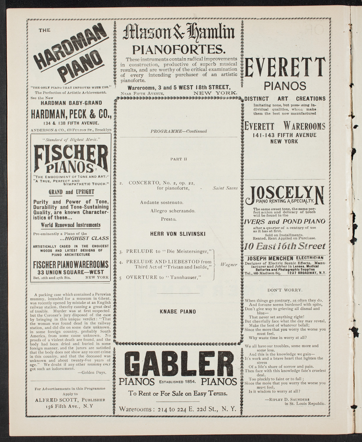 Leipzig Philharmonic Orchestra, March 1, 1901, program page 6