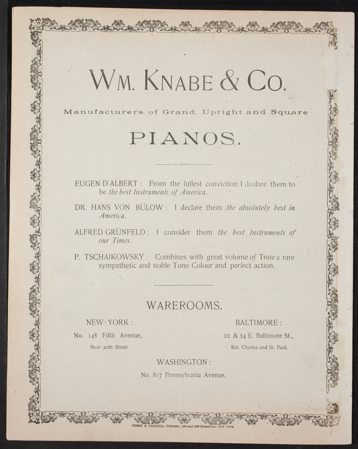 New York Symphony Orchestra and Madame Lineff's Russian Choir, March 26, 1893, program page 8