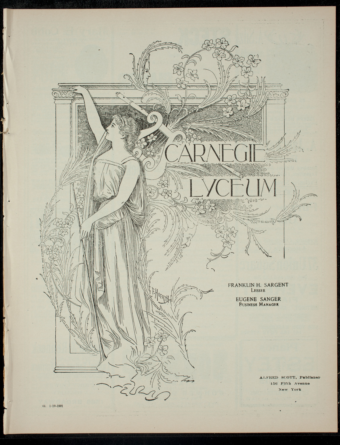 The Children's Theatre, January 19, 1901, program page 1