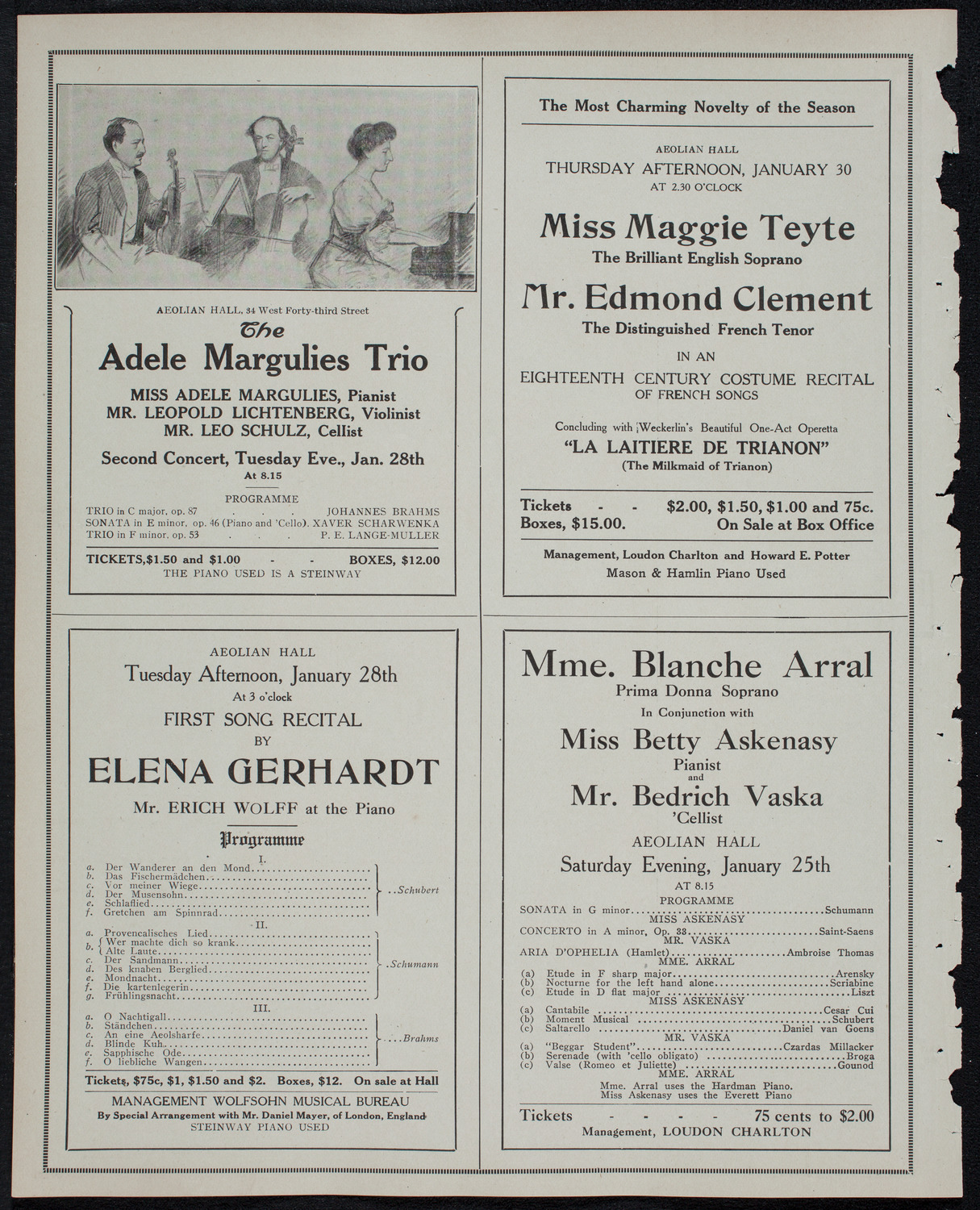 New York Philharmonic, January 24, 1913, program page 10
