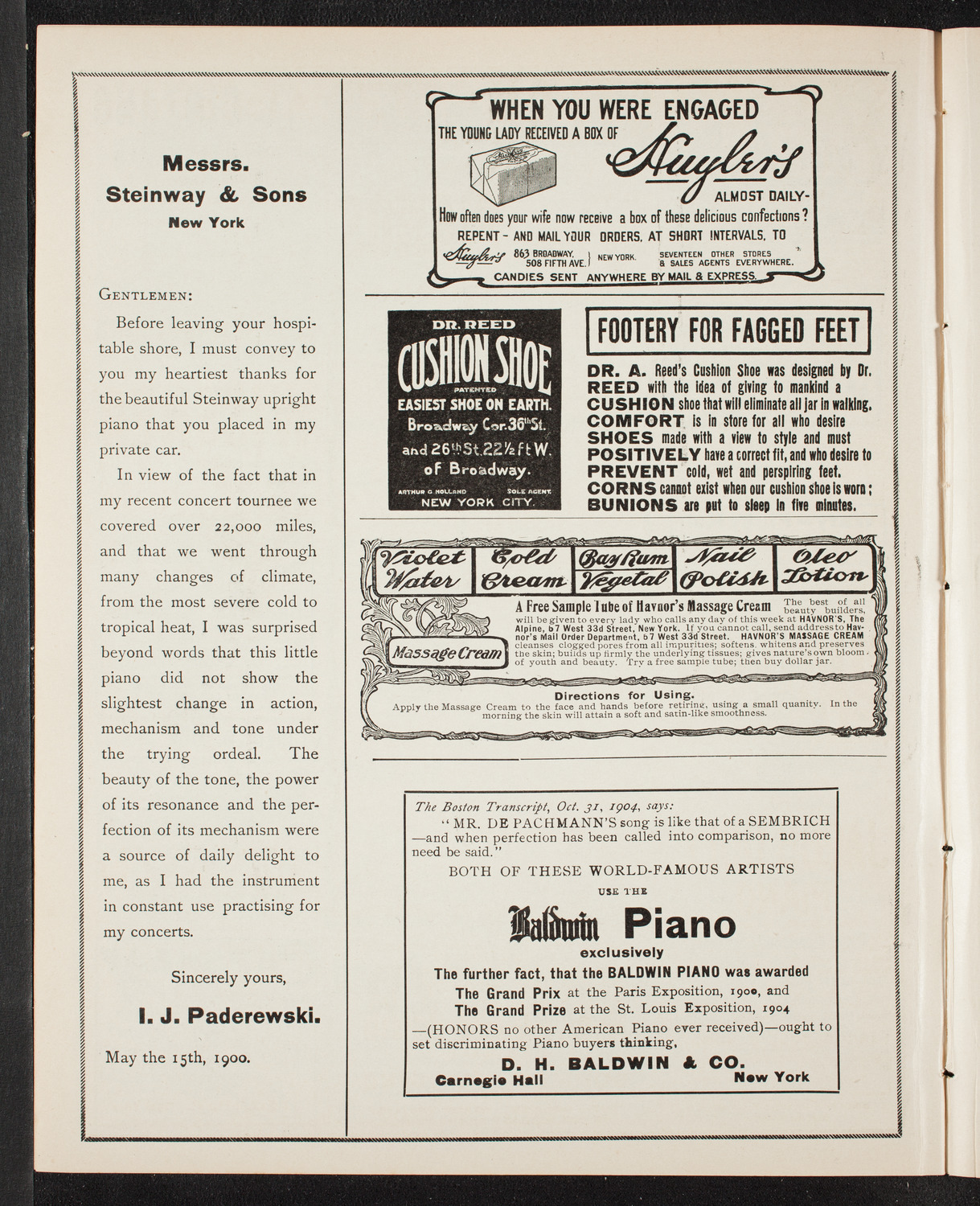 New York Banks' Glee Club, April 25, 1905, program page 4