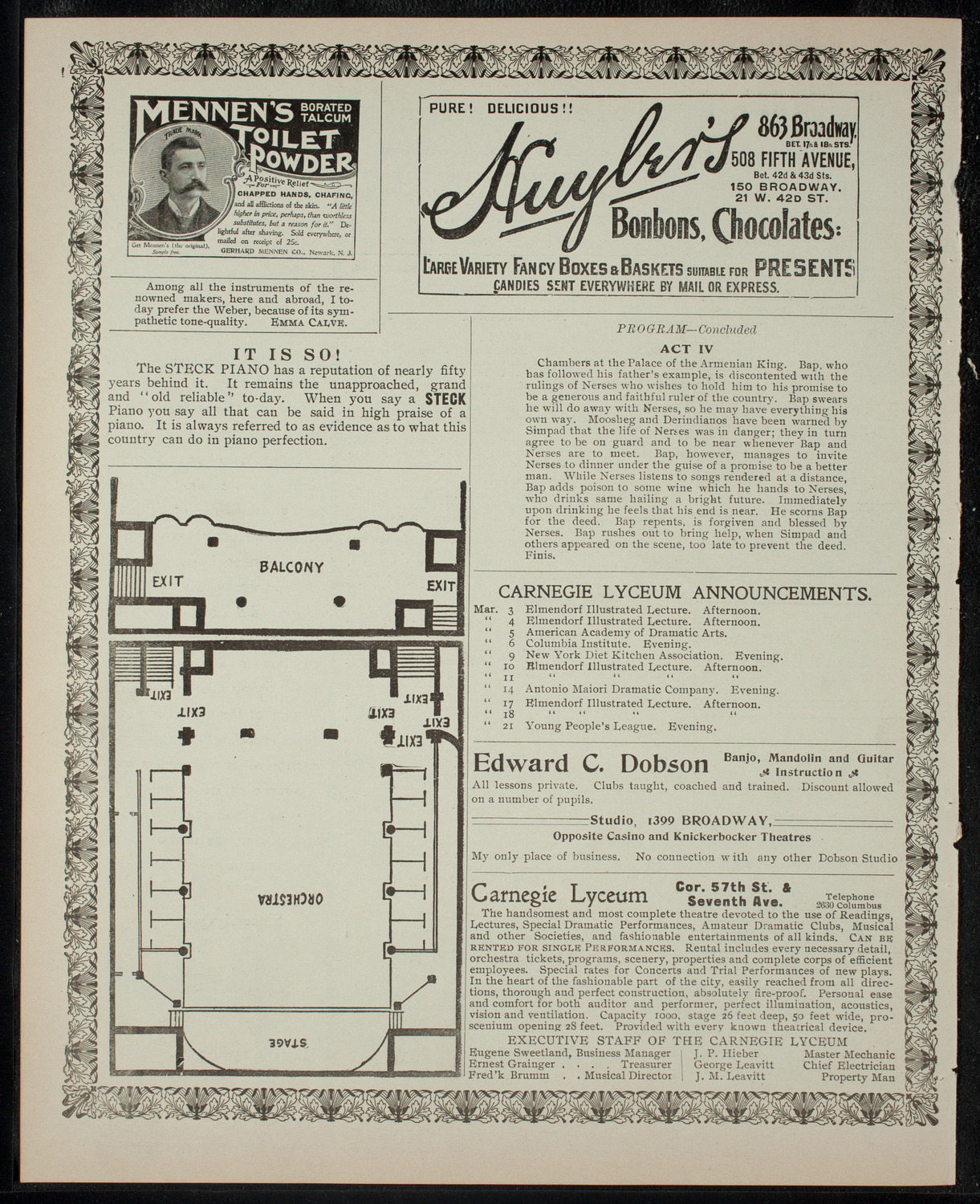 Armenian Dramatic Company of New York, February 28, 1903, program page 4