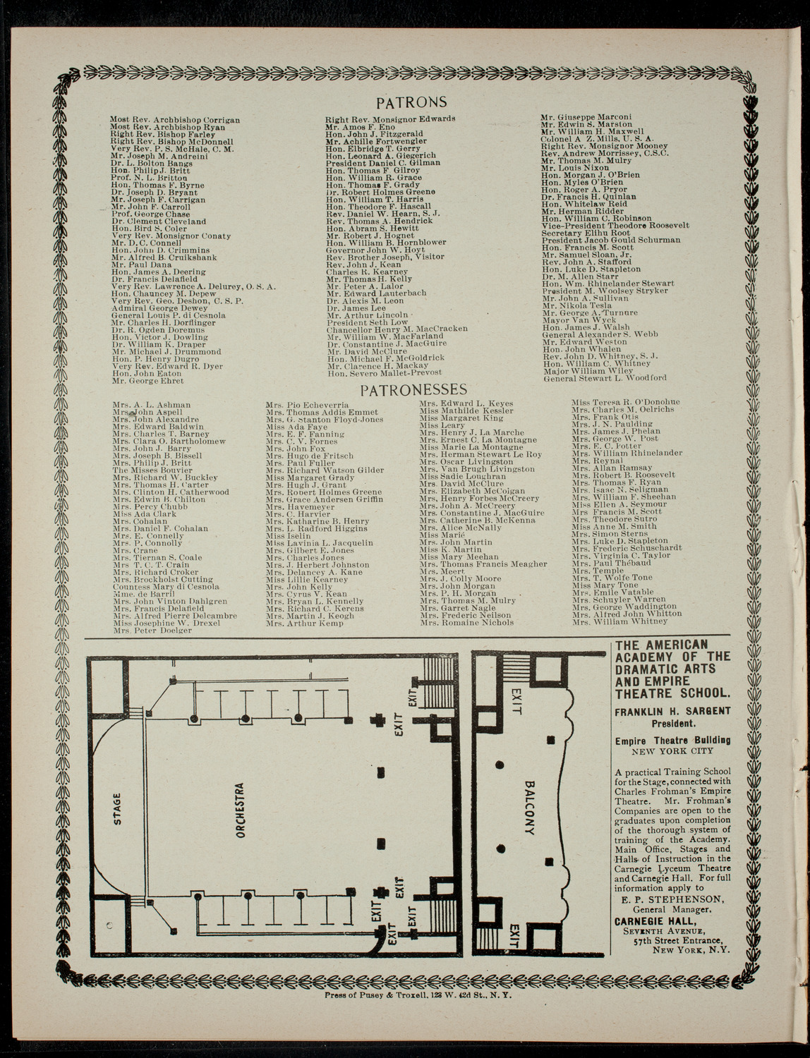 Lecture by Mr. John P. Holland, April 22, 1901, program page 4