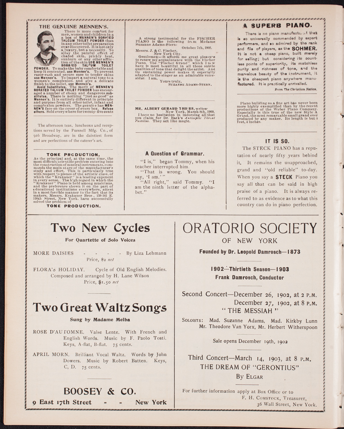 Jaroslav Kocian with Orchestra, November 22, 1902, program page 10