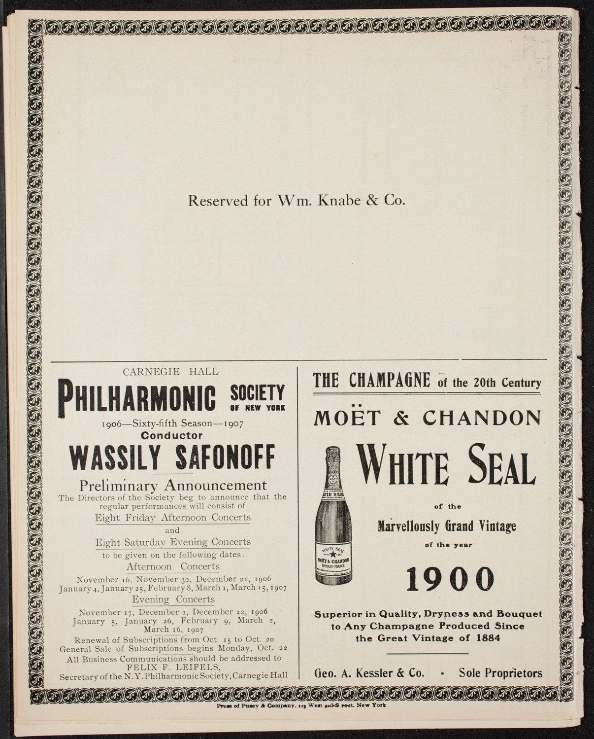Yvette Guilbert and Albert Chevalier, October 13, 1906, program page 12