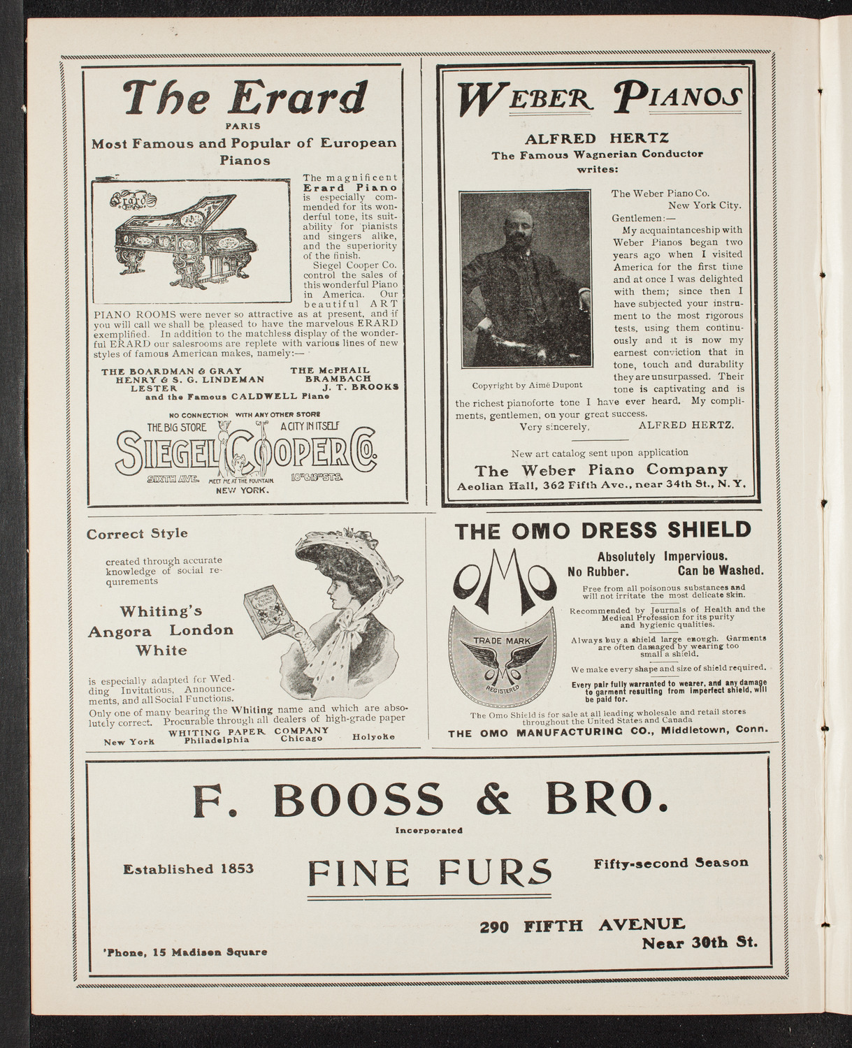 Josef Hofmann, Piano, and Fritz Kreisler, Violin, April 16, 1905, program page 6